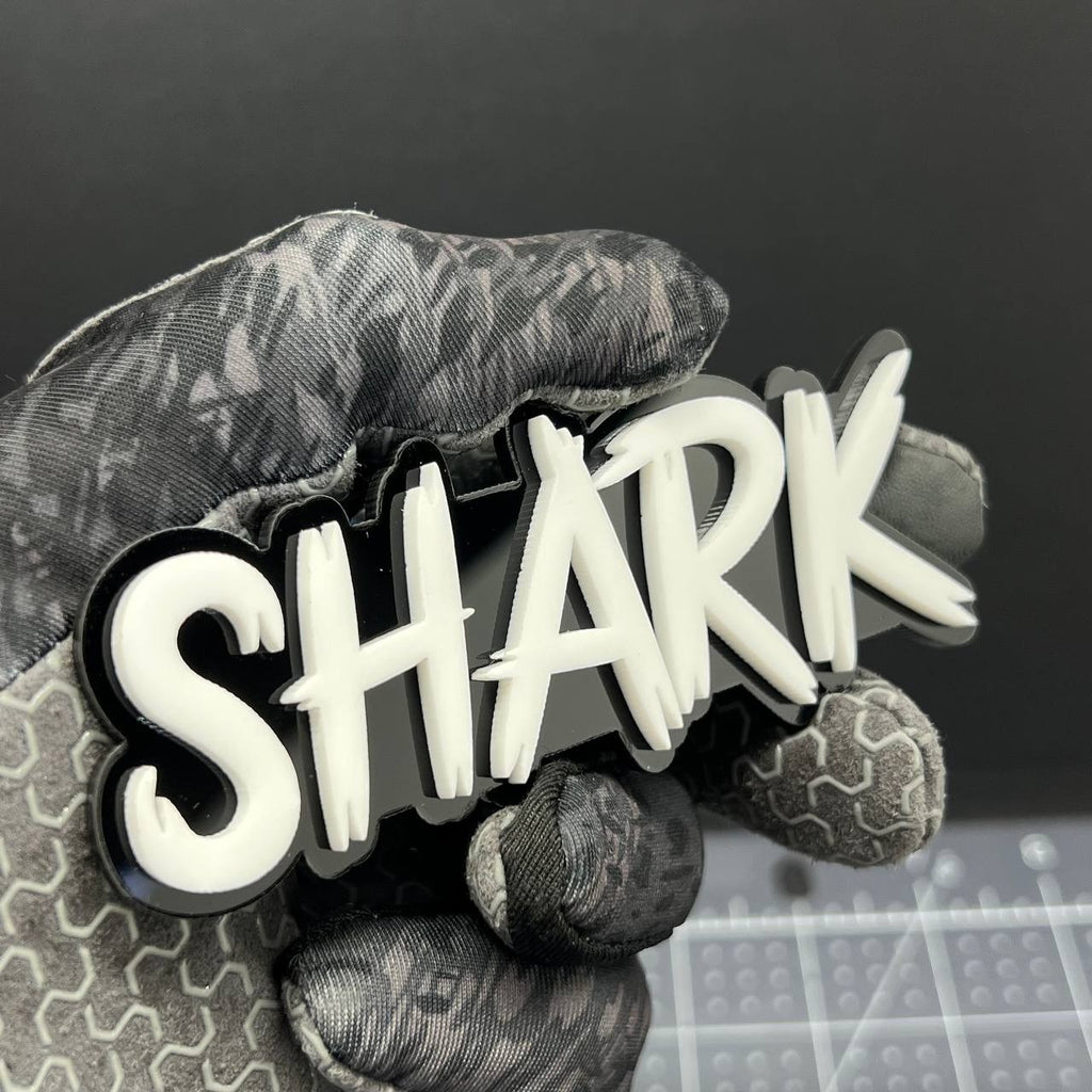 1PC Shark Emblem Badge – 3D Multicolor Car & Truck Fender Tailgate Decal