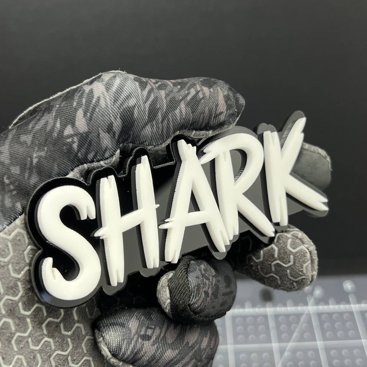 1PC Shark Emblem Badge – 3D Multicolor Car & Truck Fender Tailgate Decal