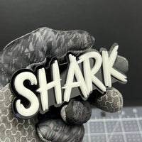 1PC Shark Emblem Badge – 3D Multicolor Car & Truck Fender Tailgate Decal