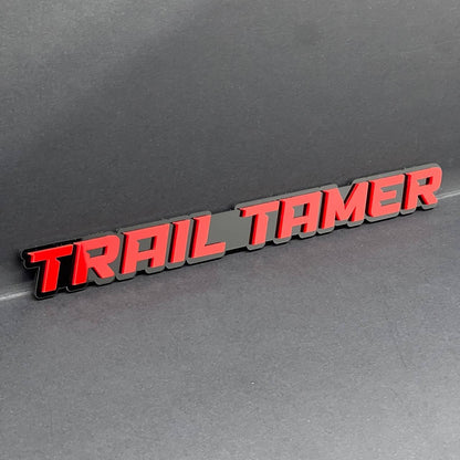 1PC TRAIL TAMER Emblem – Acrylic Tailgate or Fender Badge for Car, SUV, Truck