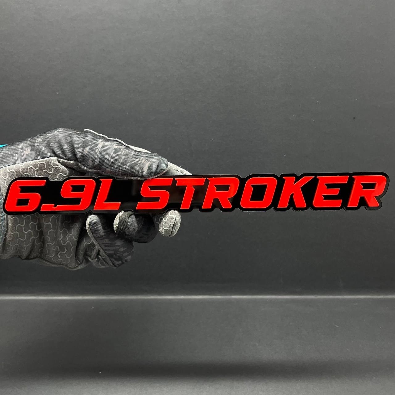 6.9L STROKER Engine Emblem Set (2PCS) Custom 3D Acrylic Fender & Tailgate Badge