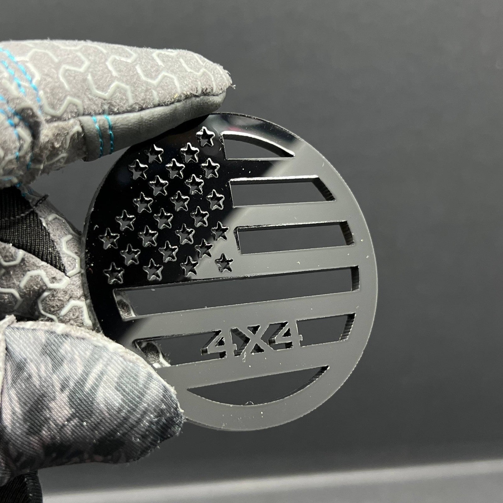 1pc American Flag 4x4 Multicolor 3D Car Emblem – Durable Fender & Trunk Decal