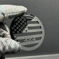1pc American Flag 4x4 Multicolor 3D Car Emblem – Durable Fender & Trunk Decal