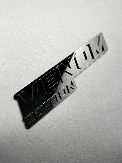 1pcs Venom Black Edition Emblem Car Badges Badass 3D Sticker Decal Multicolor