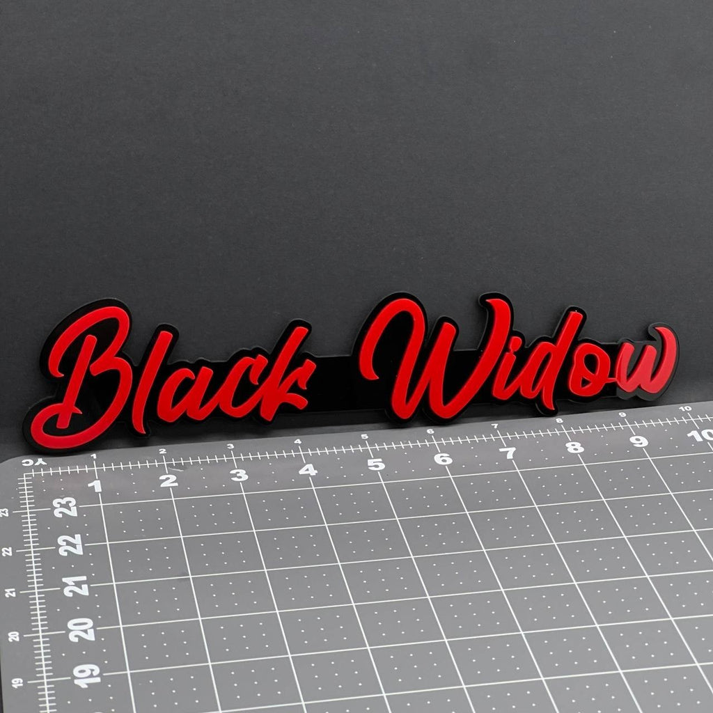 1PC Black Widow 3D Multicolor Acrylic Emblem Badge for Car SUV or Truck