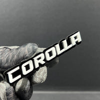 1PC COROLLA Emblem – Custom 3D Acrylic Fender & Tailgate Car Badge Decal