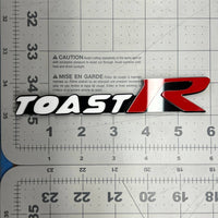 TOAST R 3D Emblem – Custom Multicolor Acrylic Car Exterior Badge (1PC)