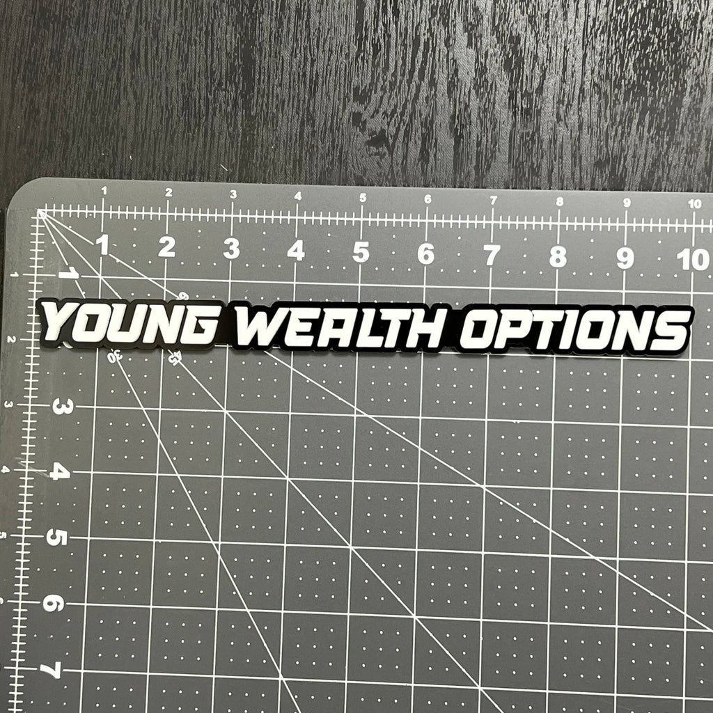 YOUNG WEALTH OPTIONS 3D Emblem – Multicolor Acrylic Car Exterior Badge (1PC)