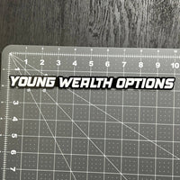 YOUNG WEALTH OPTIONS 3D Emblem – Multicolor Acrylic Car Exterior Badge (1PC)