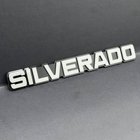 2PCS Gray SILVERADO EMBLEM BADGE FOR SILVERADO