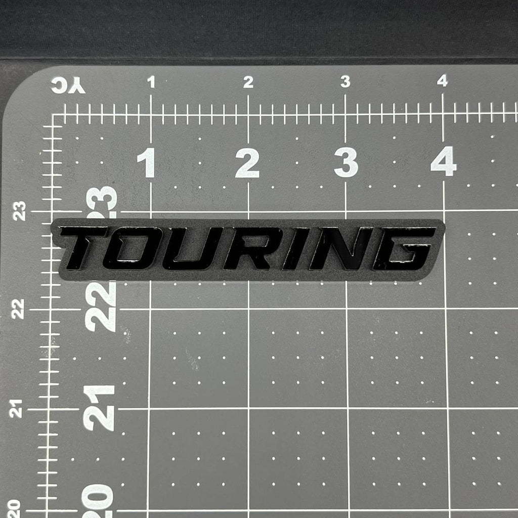 1PC TOURING Emblem – 3D Acrylic Tailgate Badge Decal for Car, Truck, SUV