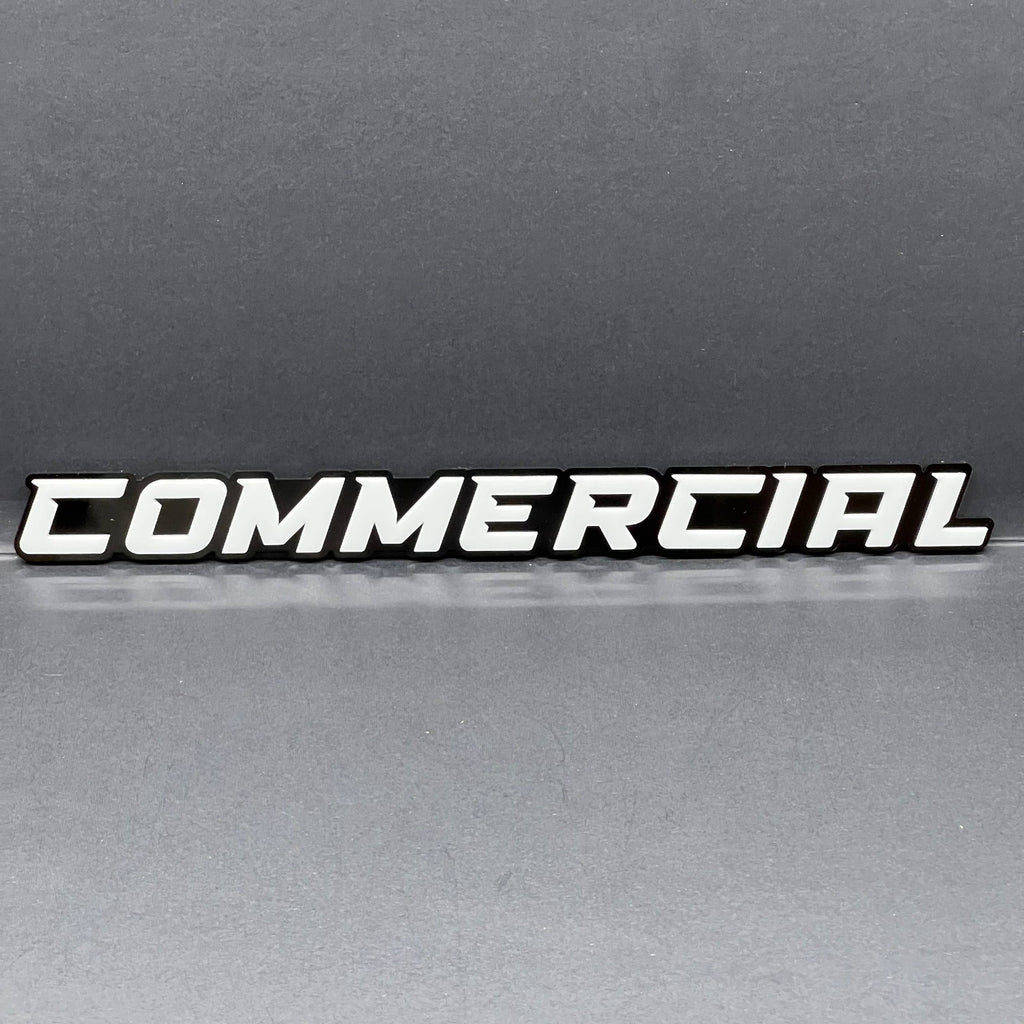 1PC COMMERCIAL Emblem – Durable 3D Multicolor Acrylic Car & Truck Badge