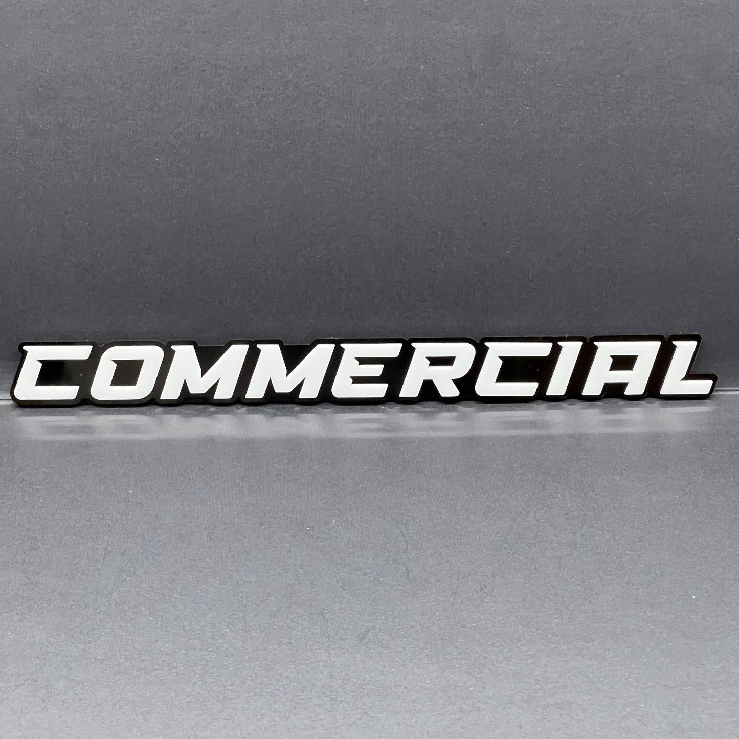 1PC COMMERCIAL Emblem – Durable 3D Multicolor Acrylic Car & Truck Badge