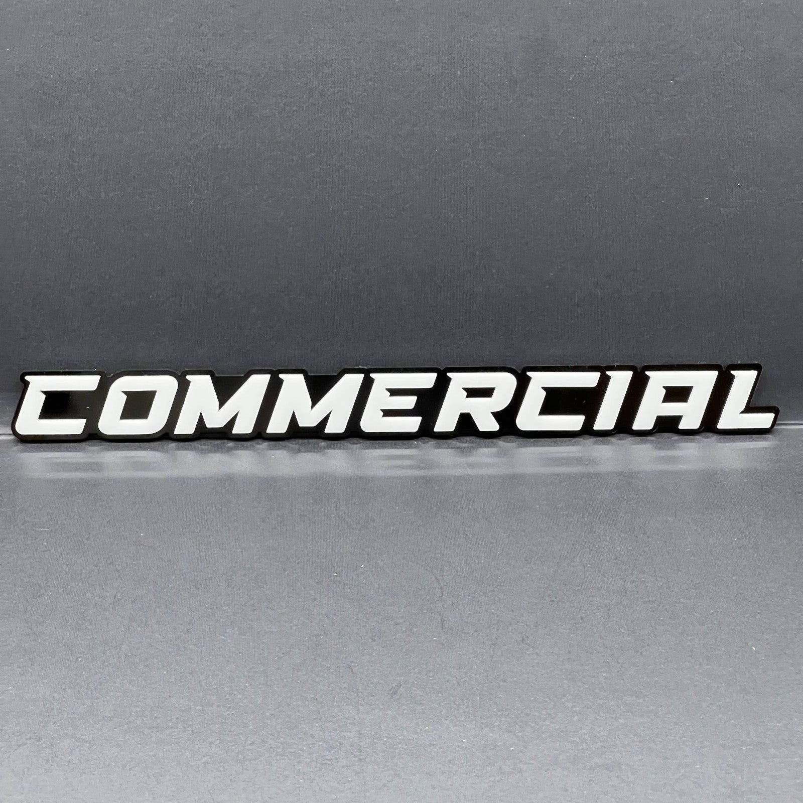 1PC COMMERCIAL Emblem – Durable 3D Multicolor Acrylic Car & Truck Badge