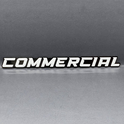 1PC COMMERCIAL Emblem – Durable 3D Multicolor Acrylic Car & Truck Badge