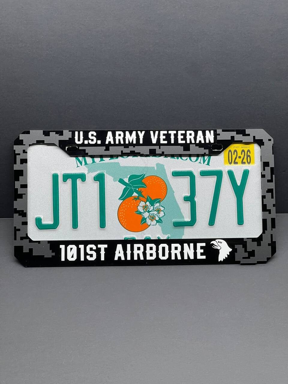 Veteran U.S. Army CUSTOM Black License Plate Frame Cover, Frame, car frame