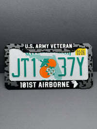 Veteran U.S. Army CUSTOM Black License Plate Frame Cover, Frame, car frame