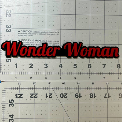Wonder Woman 3D Emblem – Custom Acrylic Car, Truck & SUV Badge 1pcs