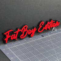 1PC FAT BOY Edition Emblem – 3D Multicolor Acrylic Car Badge Decal