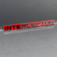 1pc INTERCEPTOR 3D Emblem Badge – Acrylic Car, SUV & Truck Fender/Tailgate Decal