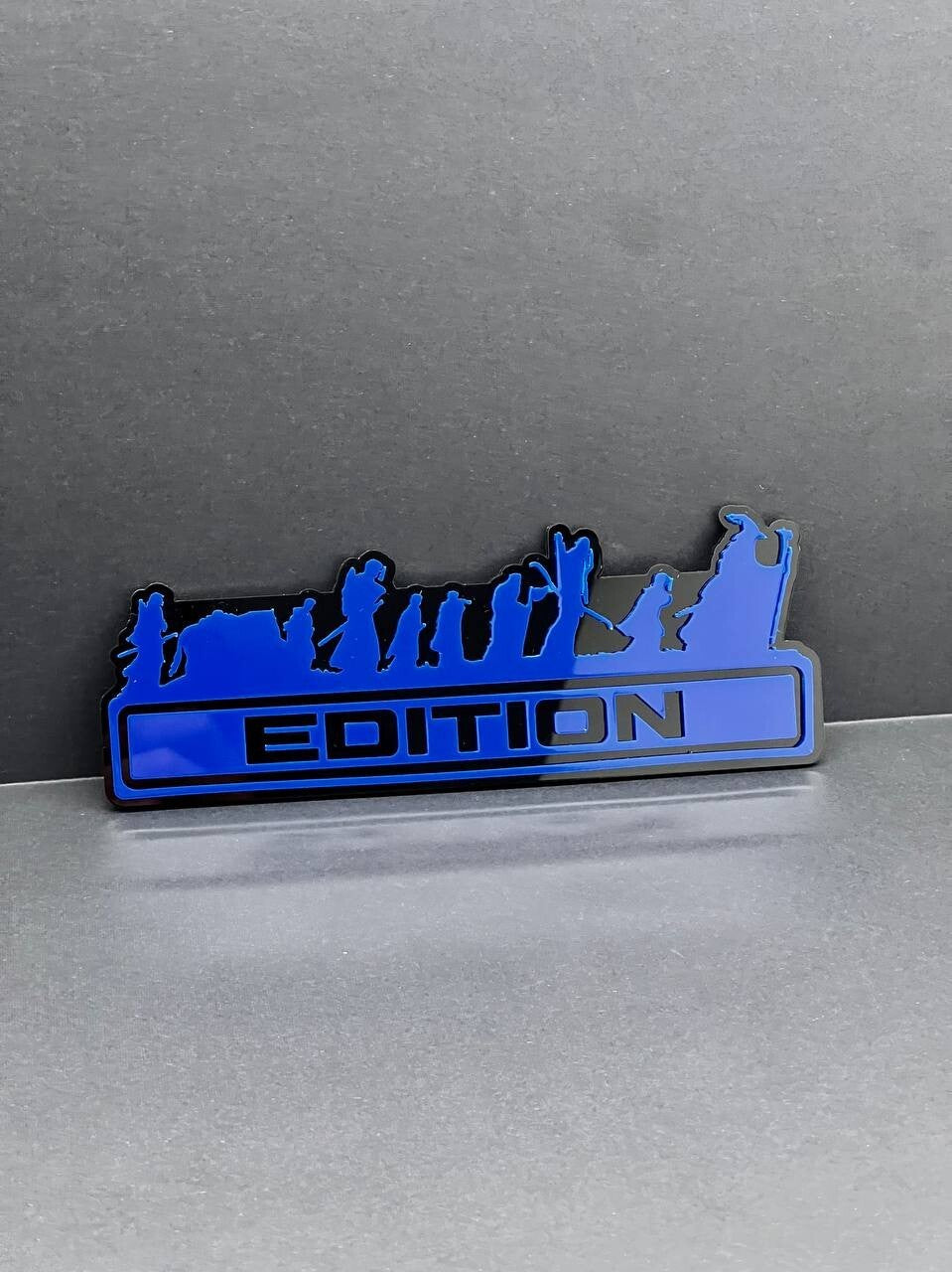 1PC LOTR Blue Edition Emblem Car Badges Badass 3D Sticker LOTR  Decal Multicolor