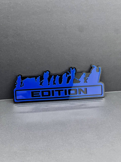 1PC LOTR Blue Edition Emblem Car Badges Badass 3D Sticker LOTR  Decal Multicolor