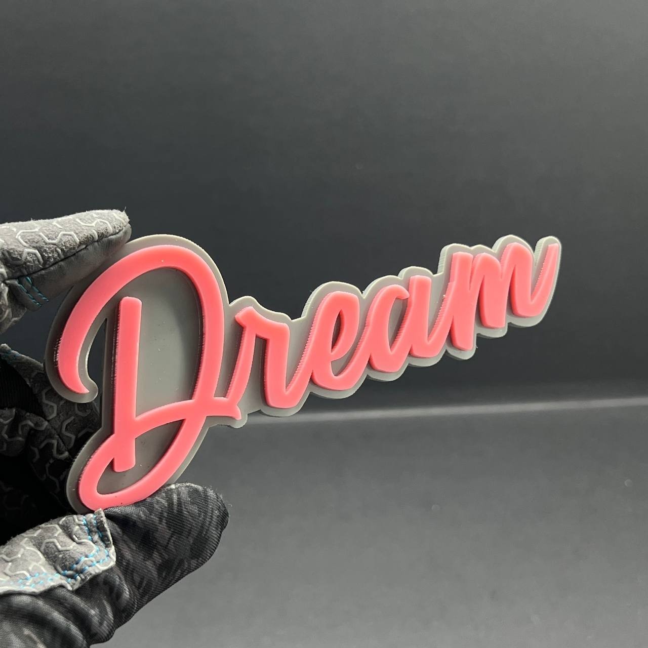 1PC Dream Emblem – 3D Multicolor Acrylic Car Fender & Trunk Badge Decal