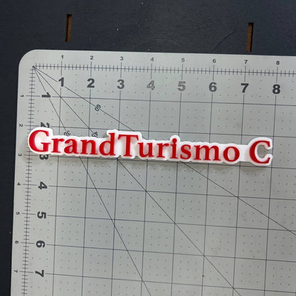 1PC Grand Turismo C Logo Emblem – 3D Multicolor Acrylic Car Fender Trunk Badge