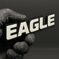 1PC EAGLE Emblem –  3D Acrylic Fender or Tailgate Badge for Car