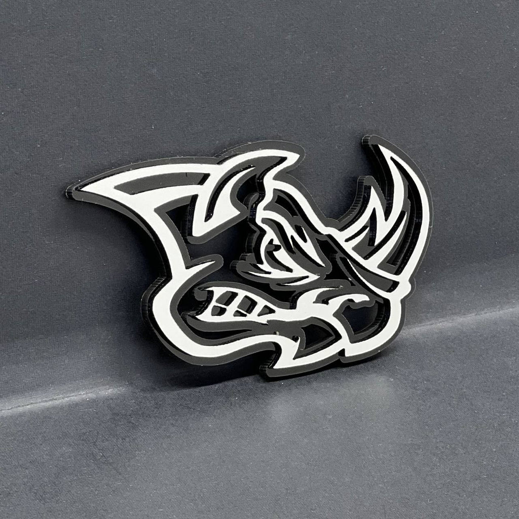 Rhino Badges – 2PCS Angry 3D Emblems for Car Truck Fender Decal