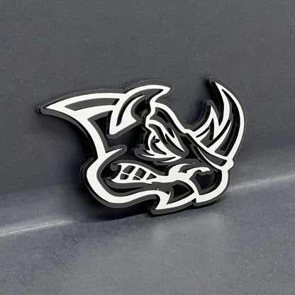 Rhino Badges – 2PCS Angry 3D Emblems for Car Truck Fender Decal