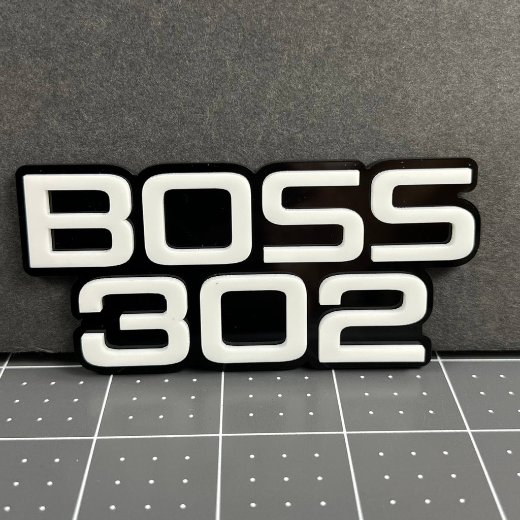 1PC BOSS 302 Emblem – Custom 3D Acrylic Multicolor Car Fender Sticker