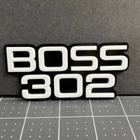 1PC BOSS 302 Emblem – Custom 3D Acrylic Multicolor Car Fender Sticker