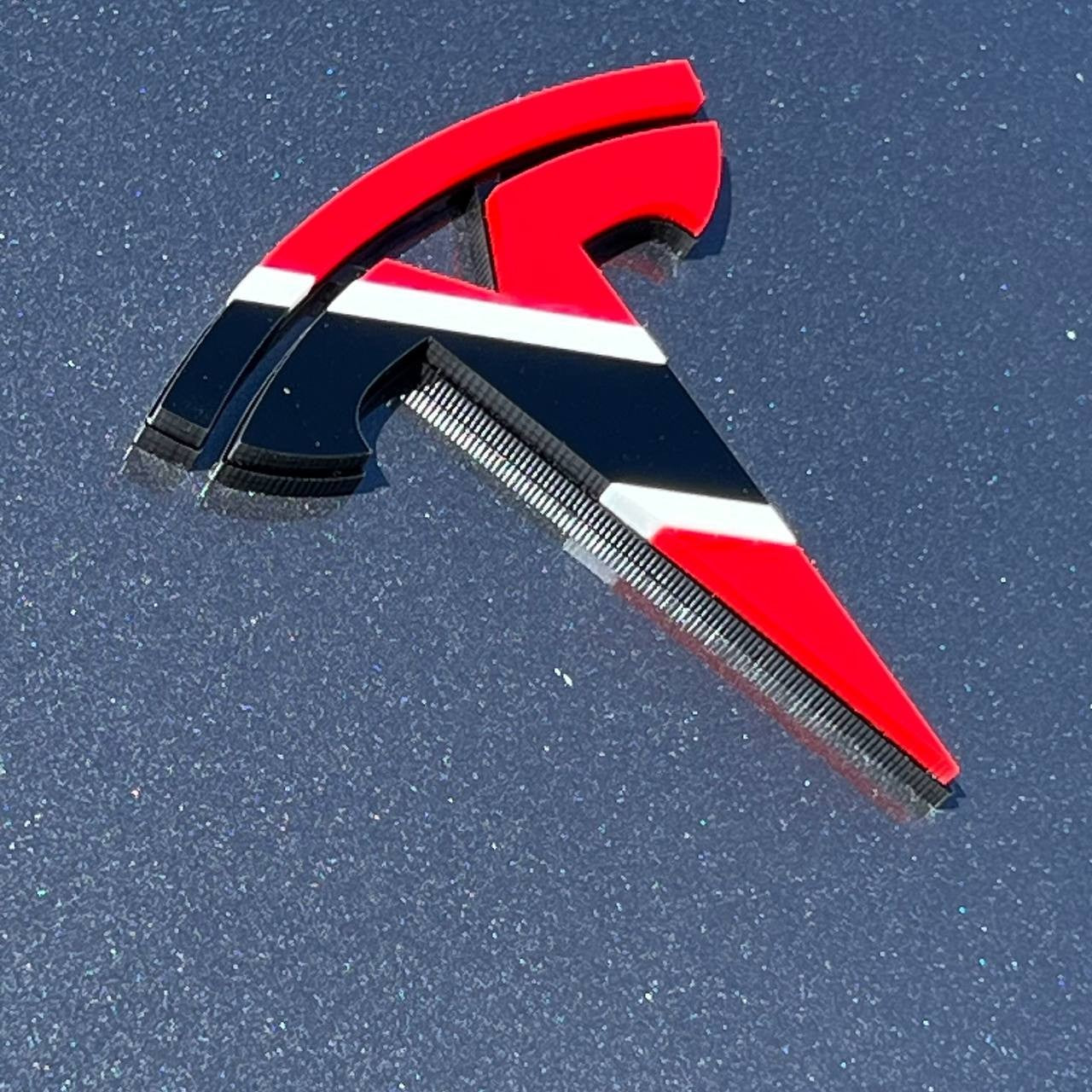 Tesla Multicolor 3D Emblems – Custom Badges (Set of 2)