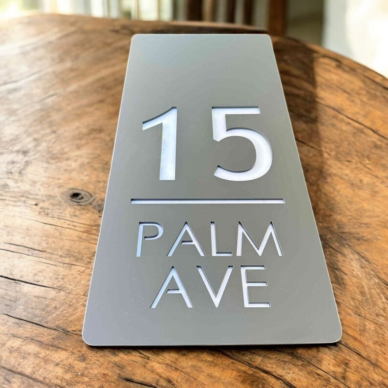 Modern Door Numbers Personalized House Address Signs for Outdoor Display
