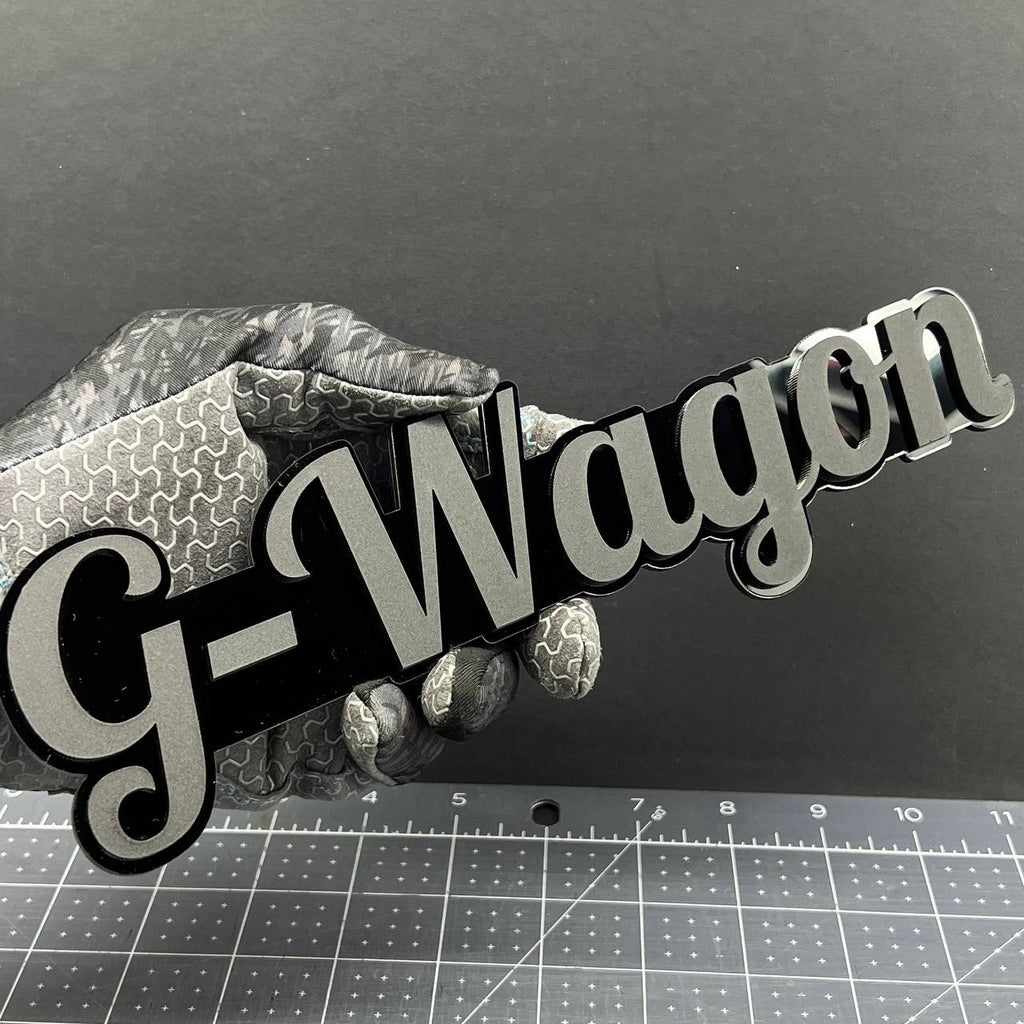 1X G-Wagon Black Emblem 3D Mercedes G-Class Badge for Rear, Fender, or Tailgate