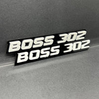 2PCS BOSS 302 Emblems – Custom 3D Multicolor Fender & Trunk Badges