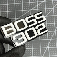 1PC BOSS 302 Emblem – Custom 3D Acrylic Multicolor Car Fender Sticker