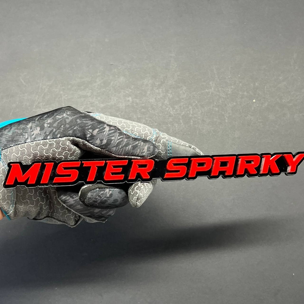 1PC MISTER SPARKY 3D Emblem – Custom Acrylic Car Fender Trunk Tailgate Sticker