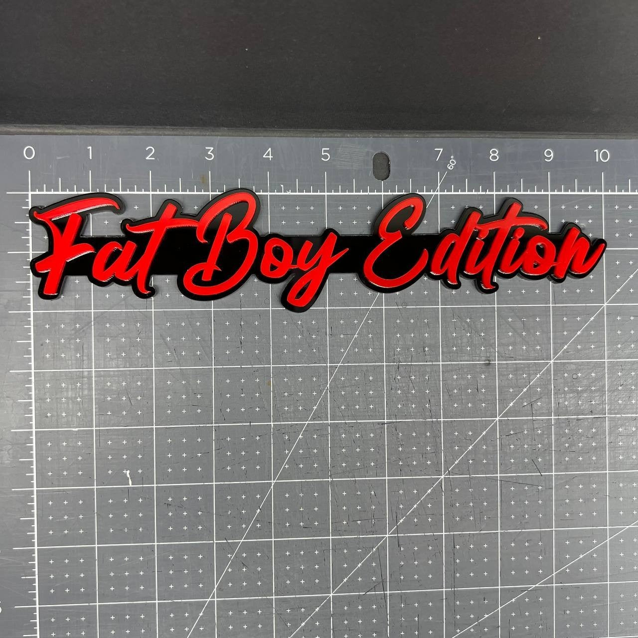 1PC FAT BOY Edition Emblem – 3D Multicolor Acrylic Car Badge Decal