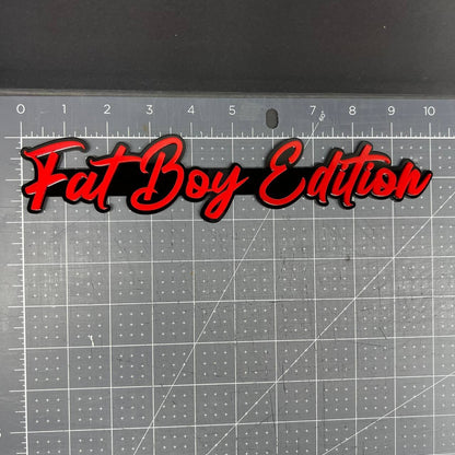 1PC FAT BOY Edition Emblem – 3D Multicolor Acrylic Car Badge Decal