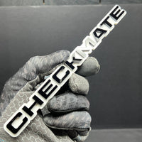 1pcs CHECKMATE Multicolor 3D Acrylic Emblem – Bold Car & Truck Fender Badge