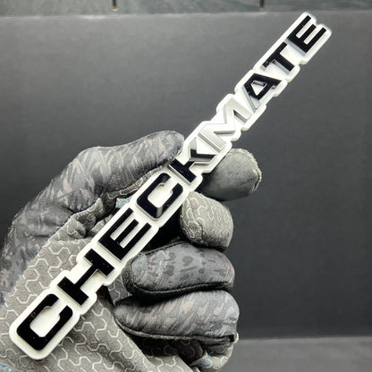 1pcs CHECKMATE Multicolor 3D Acrylic Emblem – Bold Car & Truck Fender Badge