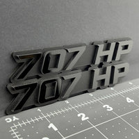 2PCS 707HP Emblems – 3D Acrylic Fender Engine Badge Pair for Car Truck SUV