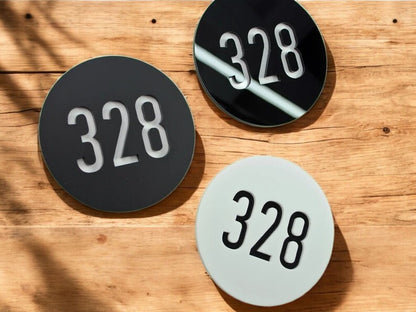 Door Number Sign House Plaques Personalised Custom Number Plate Door Numbers