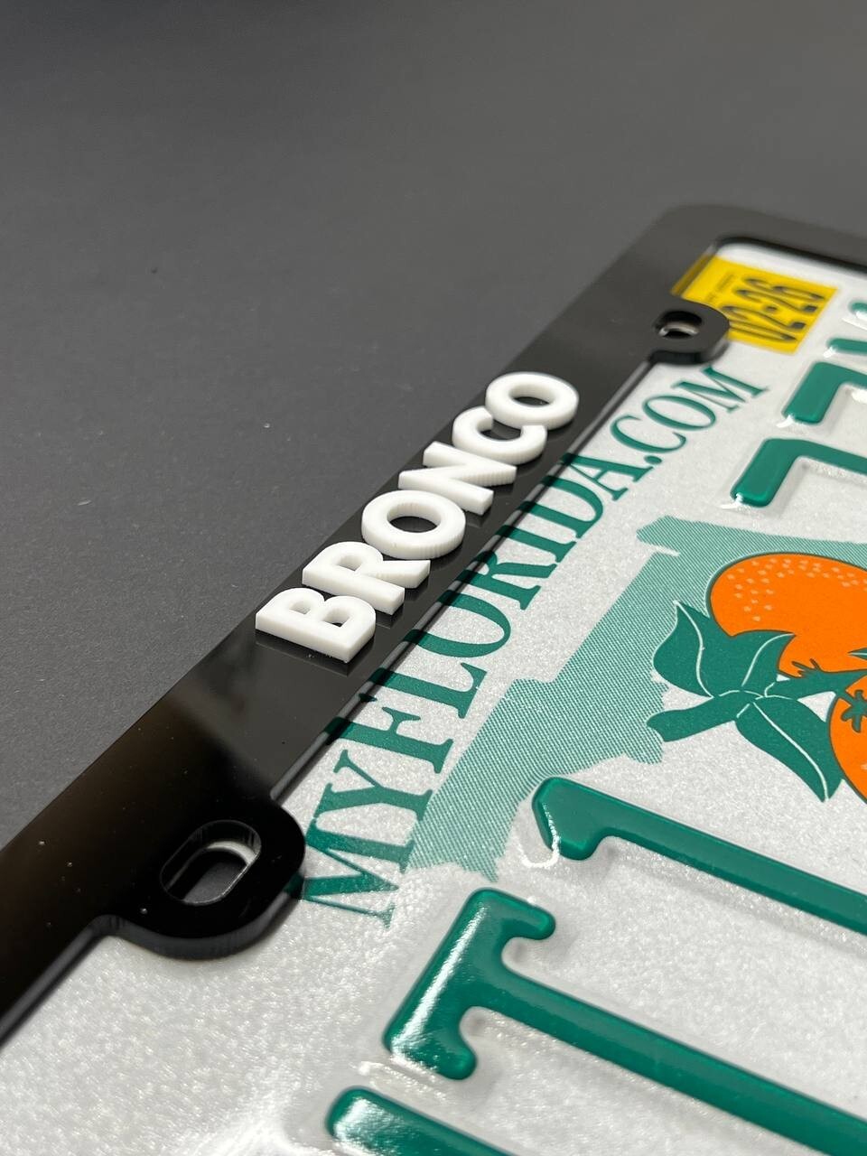 BRONCO Custom LICENSE PLATE FRAME COLOR CHOICE -HIKING-MOUNTAINS-CAMPING
