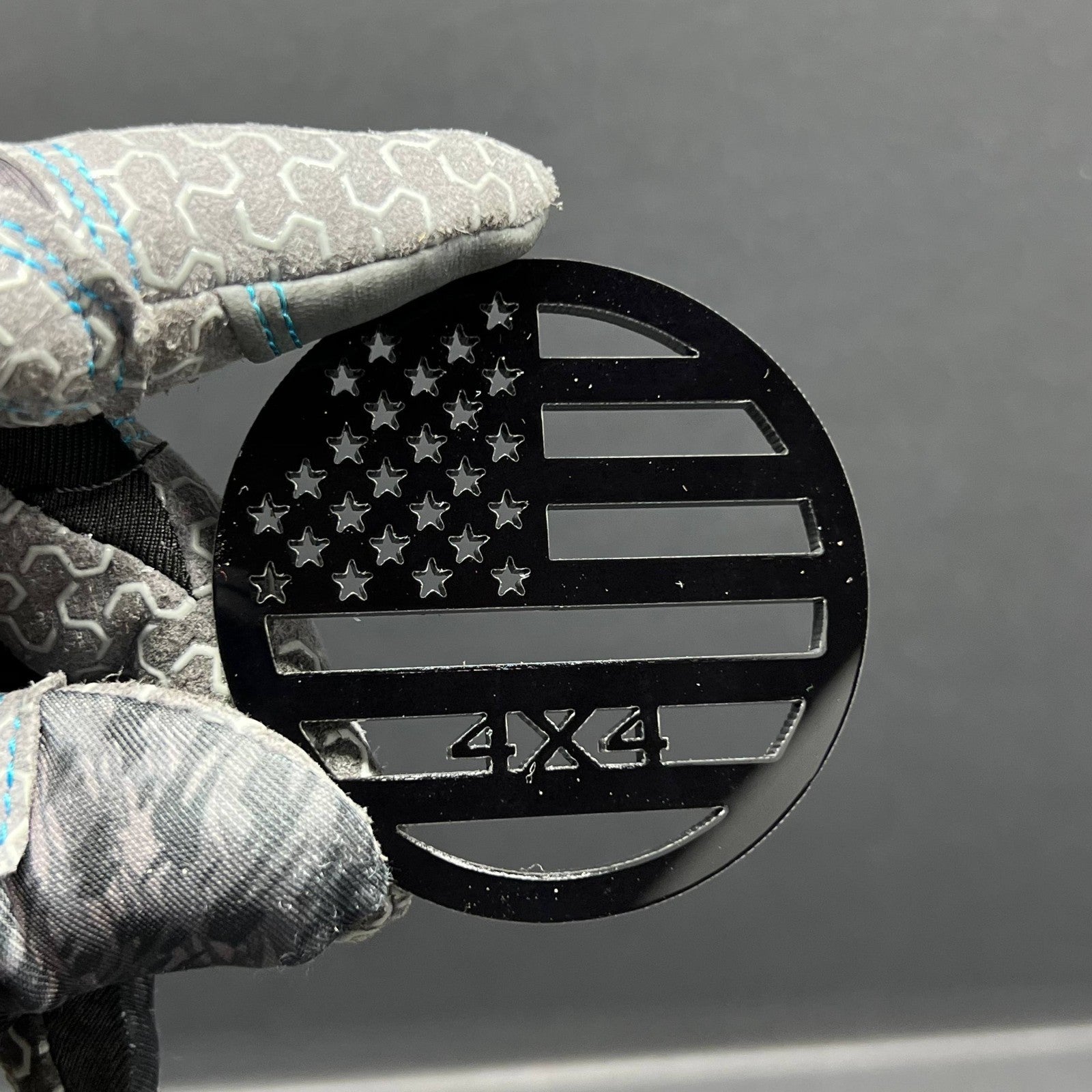 1pc American Flag 4x4 Multicolor 3D Car Emblem – Durable Fender & Trunk Decal