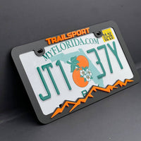 TRAILSPORT License Plate Frame Cover – Black Car Tag Frame for Truck SUV Car