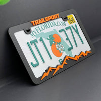 TRAILSPORT License Plate Frame Cover – Black Car Tag Frame for Truck SUV Car