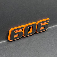 606 Emblem Badge – Custom Multicolor Acrylic Fender & Trunk Decal 1PC